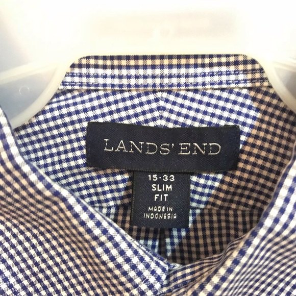 Lands End Long Sleeved Checked Button Down - Picture 2 of 2